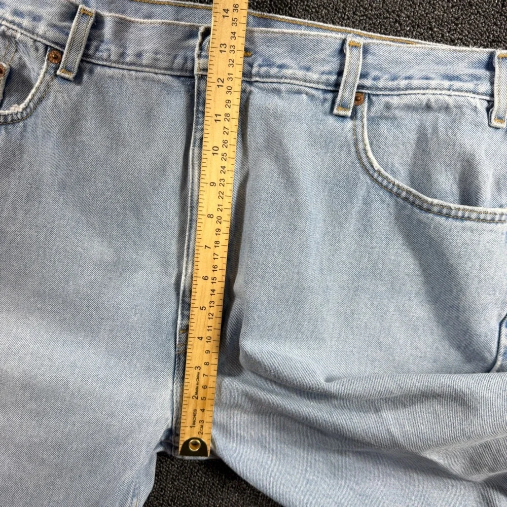 Vintage 90s Levi's 505 Regular Fit Men's 42x30 Light Wash Denim Jeans Fits 40x29